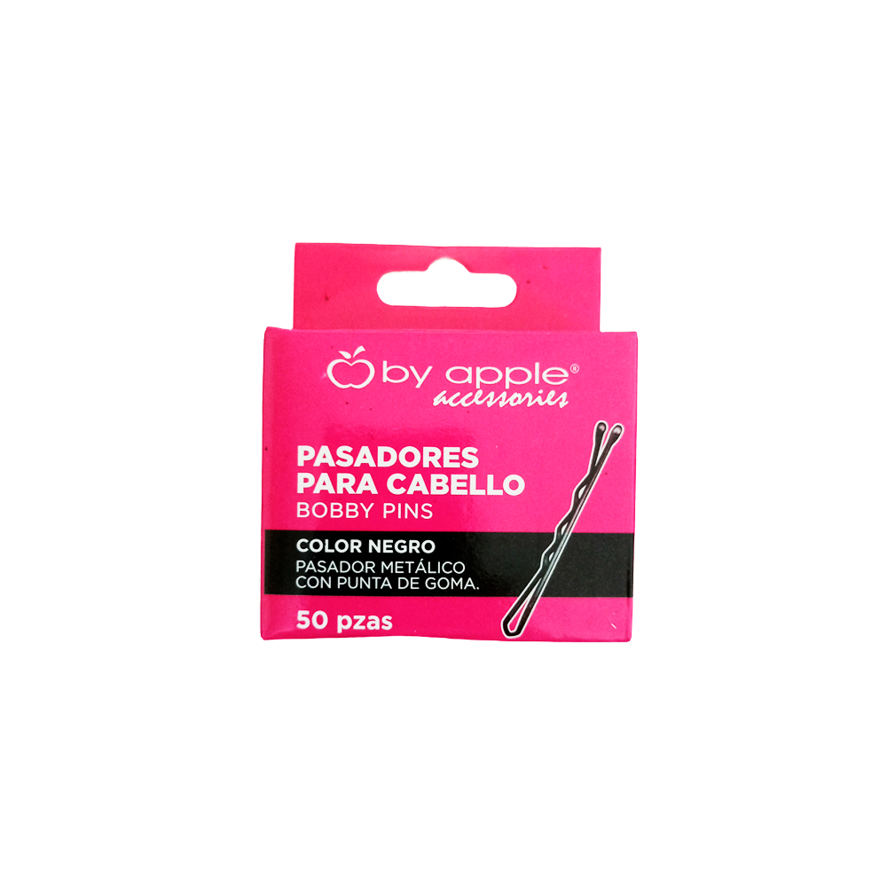 Pasador para cabello 90 pzas Negro - by apple accessories