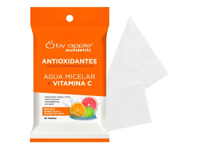 Toallitas Desmaquillantes con Agua Micelar + Vitamina C By Apple