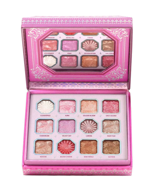 Paleta de Sombras Rosas "Lumina Vault" 12 Tonos Shimmer | MOIRA