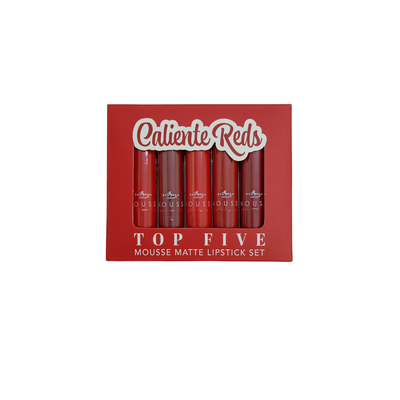 Set de Labiales Top Five Mousse Matte Lipstick Italia (Nueva Presentacion)