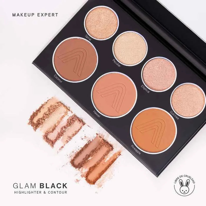 Paleta de Contornos e  Iluminadores Glamblack ATENEA