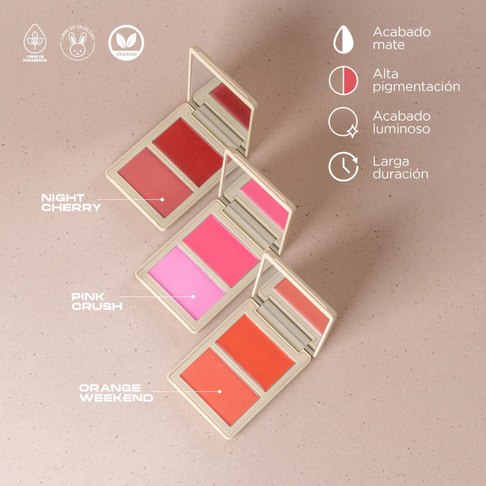 Rubor En Duo: Allure Cream And Powder Blush - Atenea - Exotik Store