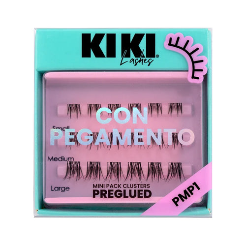 Pestañas Postizas Con Pegamento: Mini Pack Clusters Preglued - Kiki Lashes