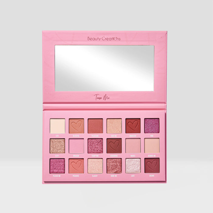 Paleta de sombras Tease Me Beauty Creations tonos rosados y neutros