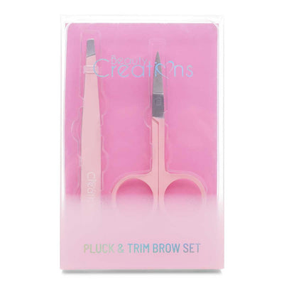 Kit Tijera y Pinza Rosa Pastel ELB2 - Beauty Creations - Exotik Store