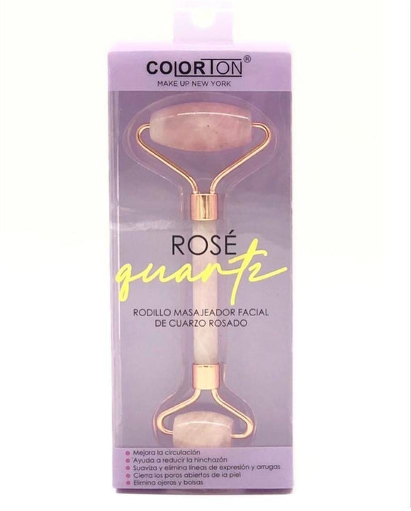 Rodillo Masajeador Facial Rose Quartz CE222 Colorton